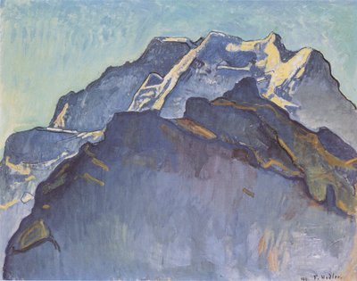 聖母と黒の僧侶の山塊 作： Ferdinand Hodler